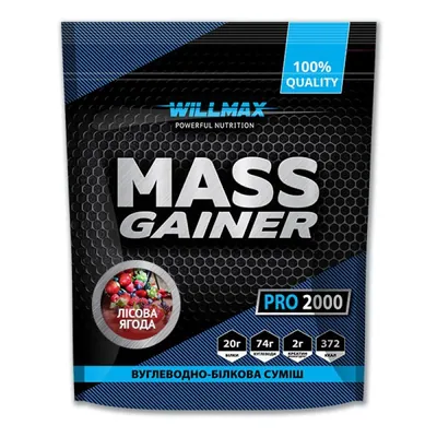 Гейнер Willmax Mass Gainer лісова ягода, 2 кг