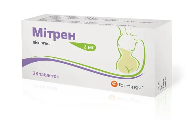 Мітрен таблетки по 2 мг №28 у бліс.