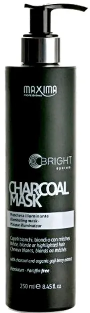 Маска для волосся Maxima Charcoal для надання холодних відтінків світлого волосся з активованим вугіллям, 250 мл