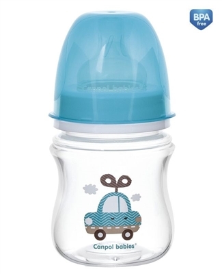 Бутылочка антиколиковая Canpol Babies EasyStart Toys 35/220_blu с широким отверстием, 120 мл