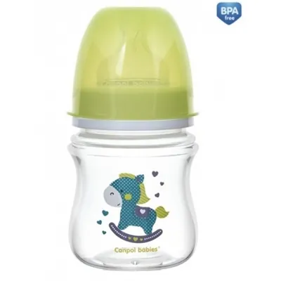Пляшечка антиколікова Canpol Babies EasyStart Toys 35/220_gre з широким отвором , 120 мл