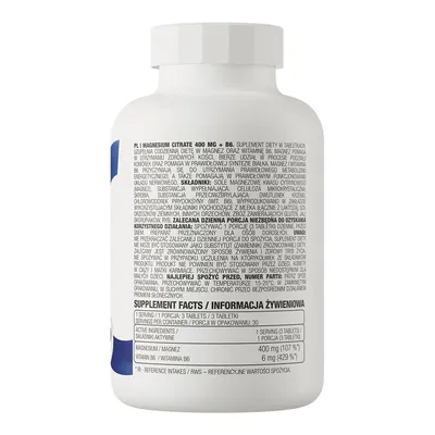 Магнію цитрат + B6 OstroVit Pharma Magnesium Citrate 400 мг + B6, 90 таблеток