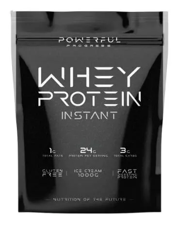 Протеїн сироватковий концентрат Powerful Progress 100% Whey Protein Instant морозиво, 1000 г