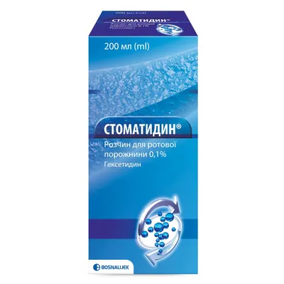 Стоматидин розчин д/рот. порож. 0.1 % по 200 мл у флак.