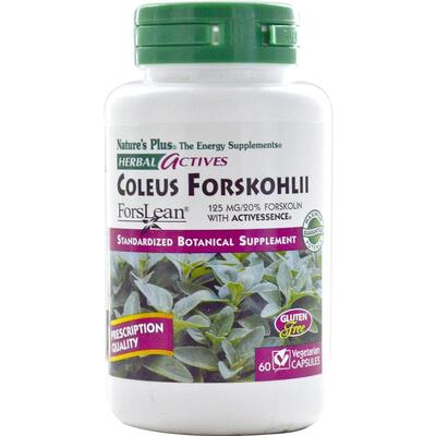 Форсколин Nature's Plus Coleus Forskohlii Herbal Actives 125 мг, 60 капсул
