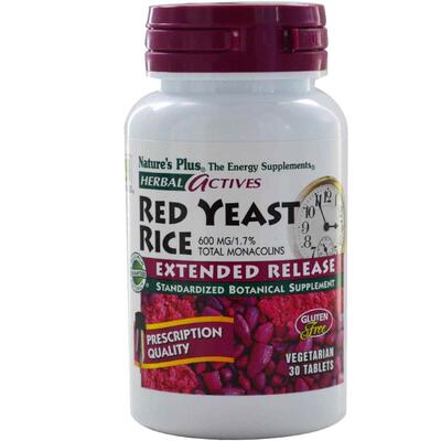Красный дрожжевой рис Nature's Plus Red Yeast Rice Herbal Actives 600 мг, 30 таблеток