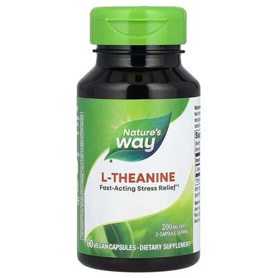 L-Теанин Nature's Way L-Theanine 200 мг, 60 веганских капсул