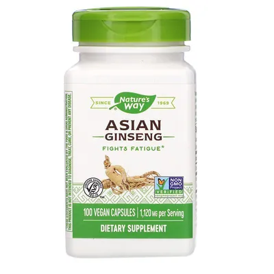 Азіатський женьшень Nature's Way Asian Ginseng 1120 мг, 100 капсул