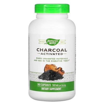 Уголь активированный Nature's Way Charcoal Activated 280 мг, 360 капсул