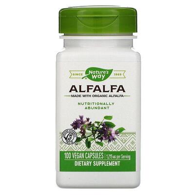 Альфальфа Nature's Way Alfalfa молодые побеги 1215 мг, 100 капсул