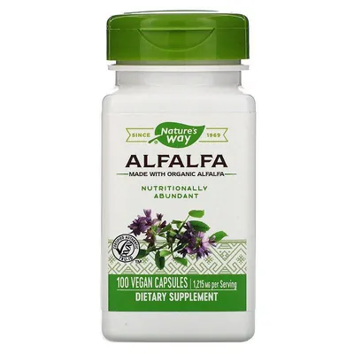 Люцерна Nature's Way Alfalfa молоді пагони 1215 мг, 100 капсул