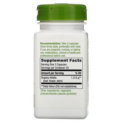 Альфальфа Nature's Way Alfalfa молоді пагони 1215 мг, 100 капсул