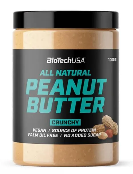 Арахісова паста Biotech All Natural Peanut Butter хрустка, 1 кг