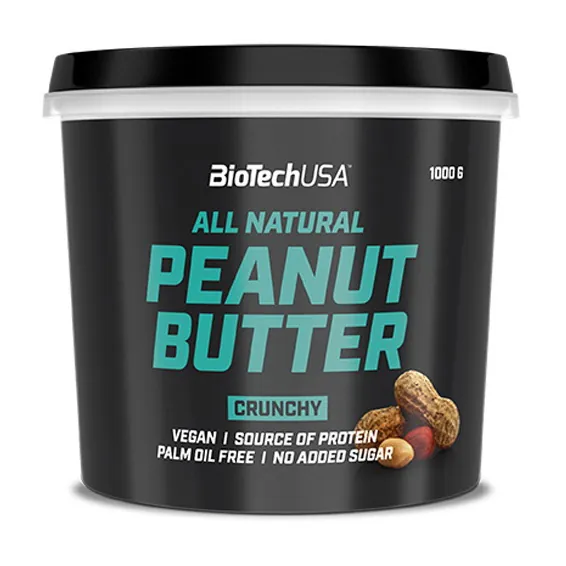 Арахісова паста Biotech All Natural Peanut Butter хрустка, 1 кг