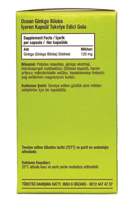 Гінкго Білоба Orzax Ocean Ginkgo Biloba, 30 капсул