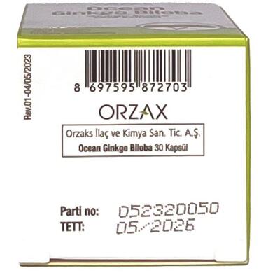Гінкго Білоба Orzax Ocean Ginkgo Biloba, 30 капсул