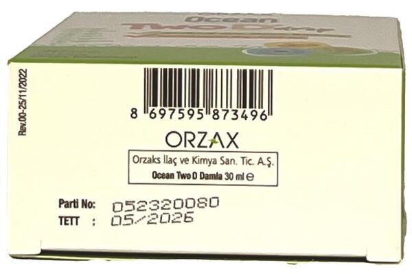 Вітаміни для дітей Orzax Ocean Twod Drop краплі по 30 мл у флак.