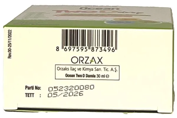 ДГК та вітамін Д3 для дітей Orzax Ocean Twod Drop краплі по 30 мл у флак.