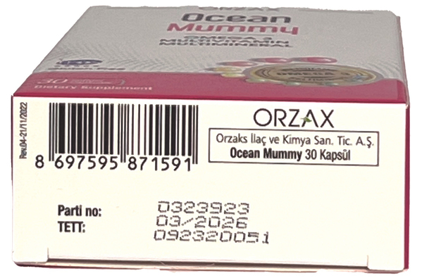 Вітаміни та мінерали для вагітних Orzax Ocean Mummy, 30 капсул