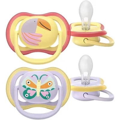Пустушка силіконова Philips Avent Ultra Air SCF087/04, 0-6 місяців, 2 шт