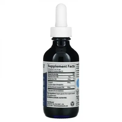 Хлорофіл іонний Trace Minerals Ionic Chlorophyll 100 мг у краплях, 59 мл