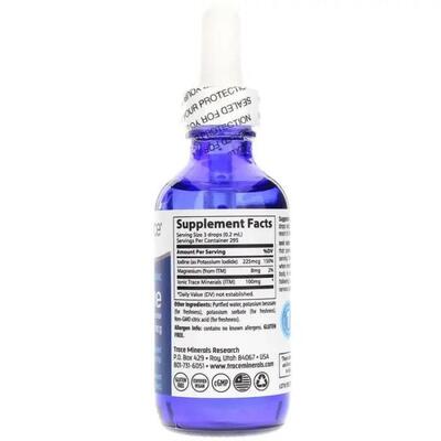 Йод ионный Trace Minerals Ionic Iodine 225 мкг в каплях, 59 мл