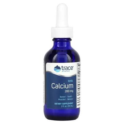 Кальций ионный Trace Minerals Ionic Calcium 200 мг в каплях, 59 мл