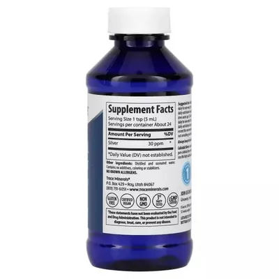 Колоїдне срібло Trace Minerals Colloidal Silver розчин, 118 мл