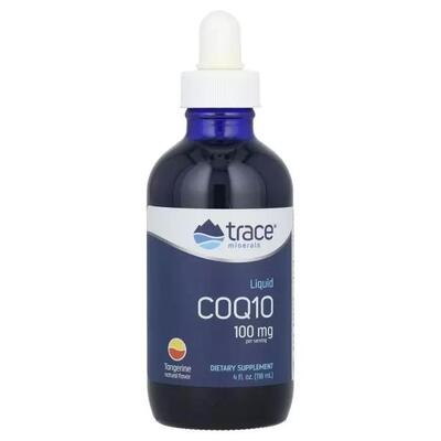 Коэнзим Q10 Trace Minerals Liquid CoQ10 100 мг со вкусом мандарина в каплях, 118 мл