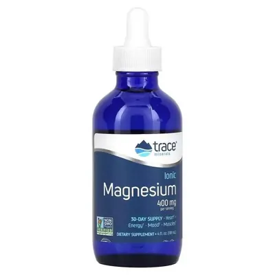Магній іонізований Trace Minerals Ionic Magnesium 400 мг у краплях, 118 мл