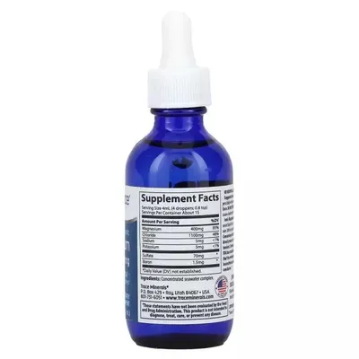Магній іонізований Trace Minerals Ionic Magnesium 400 мг у краплях, 59 мл
