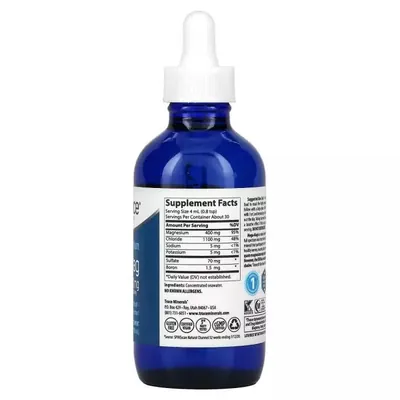 Магній з низьким вмістом натрію Trace Minerals Low Sodium Mega-Mag 400 мг у краплях, 118 мл