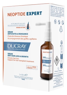 Сироватка Ducray Neoptide Expert Serum Anti-Hair Loss & Growth подвійної дії від випадання і для росту волосся, 2*50ml