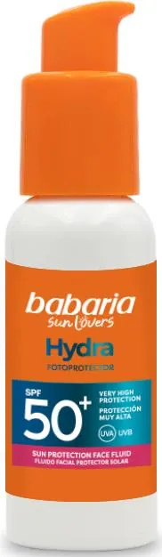 Флюїд для обличчя Babaria SPF 50+ сонцезахисний зволожуючий, 40 мл