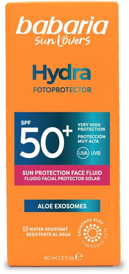 Флюїд для обличчя Babaria SPF 50+ сонцезахисний зволожуючий, 40 мл