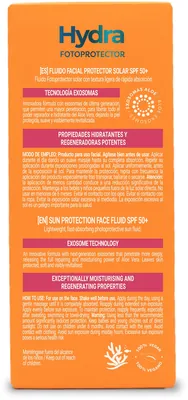 Флюїд для обличчя Babaria SPF 50+ сонцезахисний зволожуючий, 40 мл