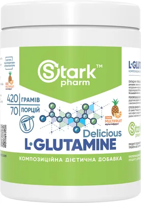 Глютамін Stark Pharm L-Glutamine Delicious мультифрукт, 420 г
