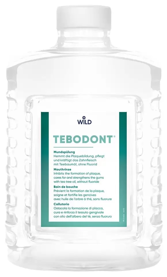 Ополіскувач для ротової порожнини Dr. Wild Tebodont з олією чайного дерева, без фториду, 1500 мл