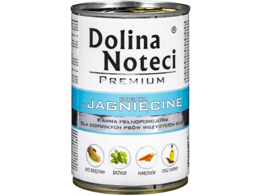 Консерва для собак Dolina Noteci Premium Ягненок, 400 г