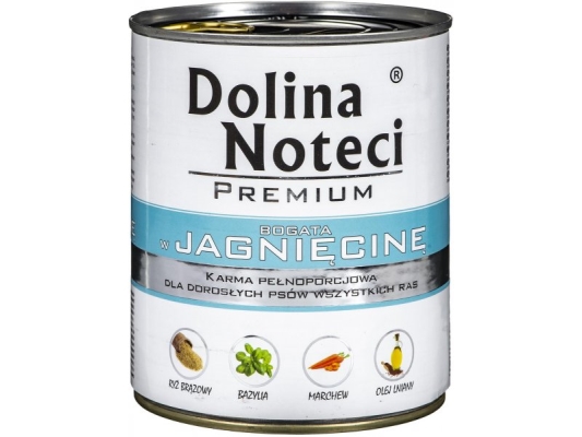 Консерва для собак Dolina Noteci Premium Ягня, 800 г