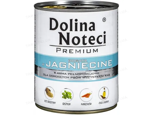 Консерва для собак Dolina Noteci Premium Ягня, 800 г