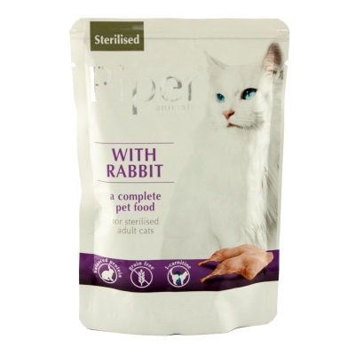 Консерва для стерилізованих кішок Dolina Noteci Piper cat Sterilised Rabbit з кроликом, 100 г