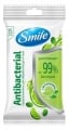 Салфетки влажные Smile Antibacterial с витаминами лайм и мята, 15 шт