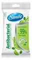 Серветки вологі Smile Antibacterial з вітамінами лайм і м'ята, 15 шт