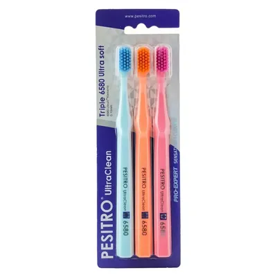 Набір зубних щіток Pesitro Ultra Soft, 3 штуки