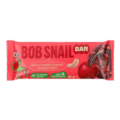 Батончик Bob Snail Bar яблуко, вишня, кеш'ю, кріспи кіноа, 35 г