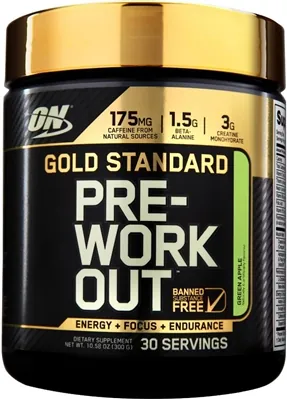 Передтренувальний комплекс Optimum Nutrition Gold Standard Pre-Workout, зелене яблуко, 300 г