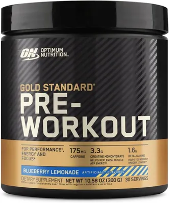Передтренувальний комплекс Optimum Nutrition Gold Standard Pre-Workout, чорничний лимонад, 300 г