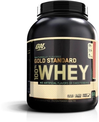 Протеїн Optimum Nutrition Natural 100% Whey Gold Standard, полуниця, 2,27 кг