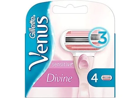 Картриджі змінні для гоління Venus Divine Sensitive, 4 шт
